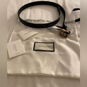 Gucci GG Thin Leather Belt size 75